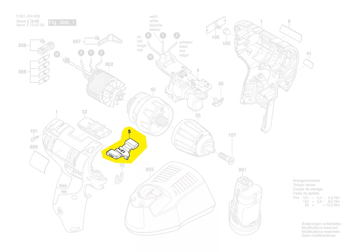 Curseur inverseur réf. 2 609 101 213 BOSCH